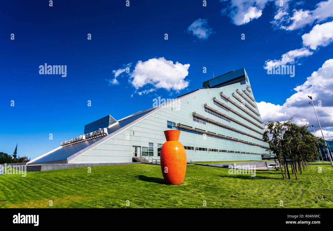 Nationalbibliothek Lettlands, Riga, Lettland, Baltikum, Europa Stockfoto