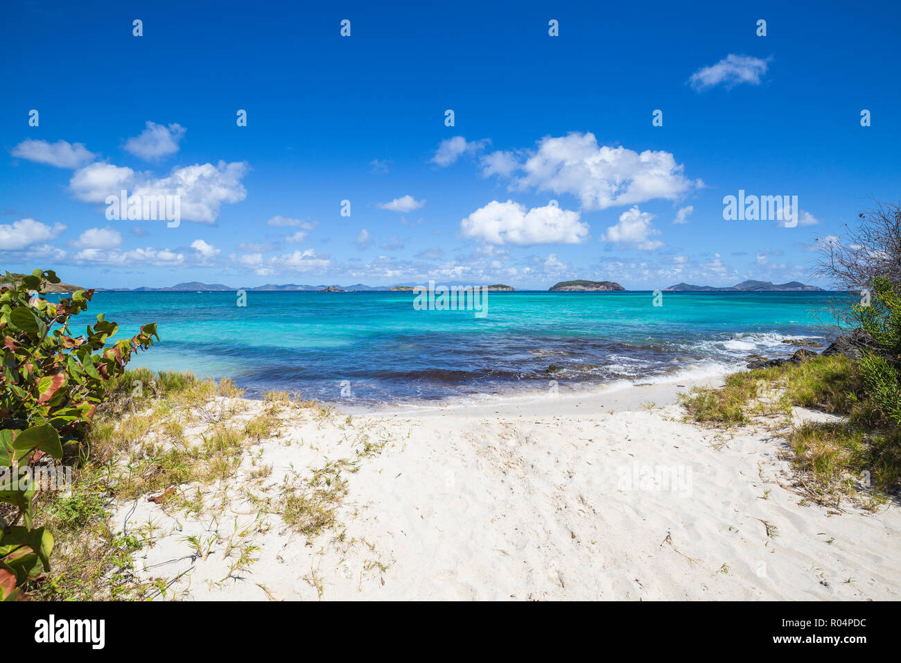 Makkaroni Bay, Mustique, den Grenadinen, St. Vincent und die Grenadinen, Karibik, Karibik, Zentral- und Lateinamerika Stockfoto