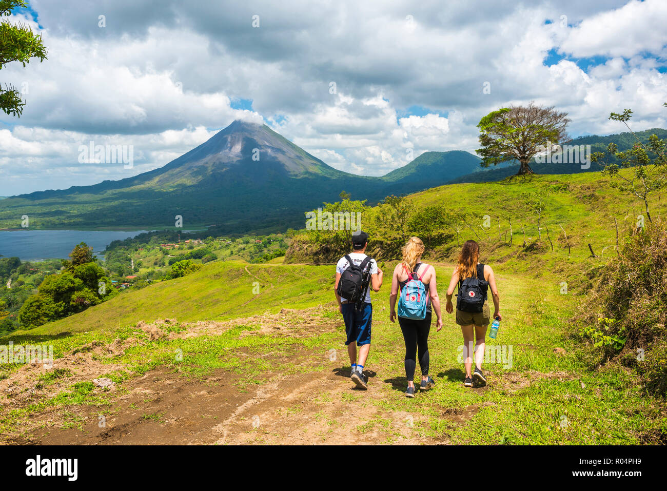 Wandern in Richtung Vulkan Arenal, Provinz Alajuela, Costa Rica, Mittelamerika Stockfoto