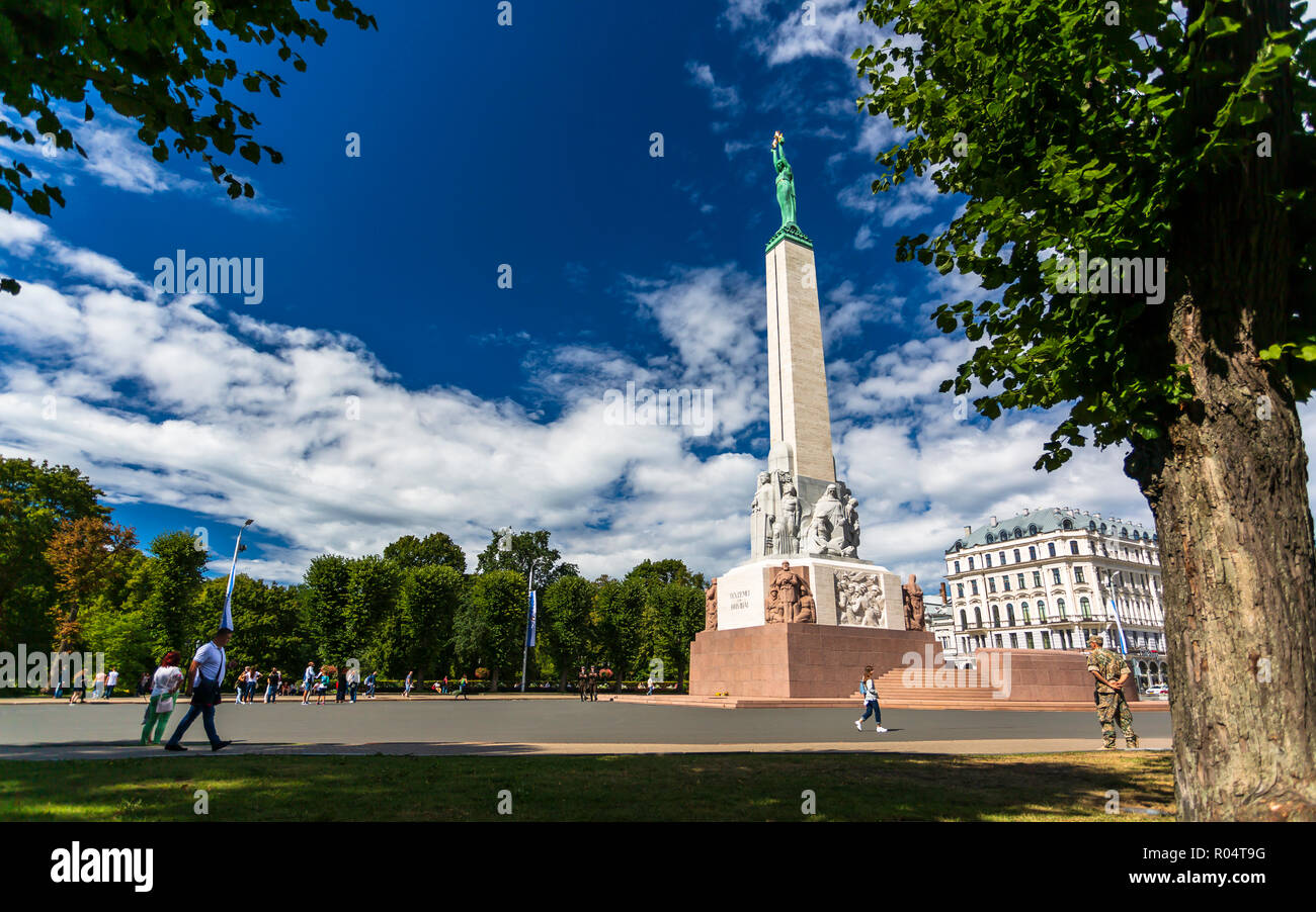 Denkmal der Freiheit, Riga, Lettland, Baltikum, Europa Stockfoto