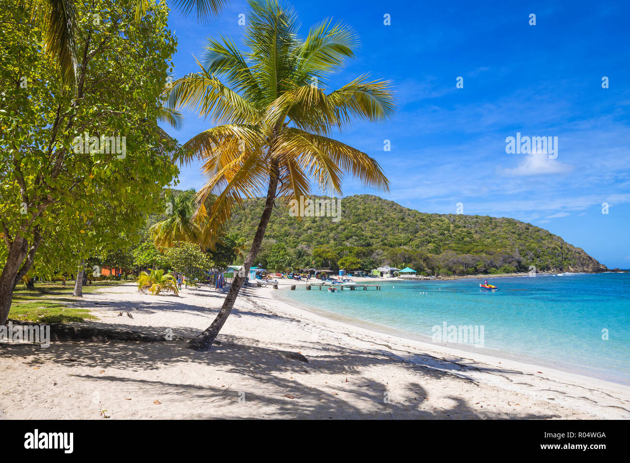 Saltwhistle Bay, Mayreau, den Grenadinen, St. Vincent und die Grenadinen, Karibik, Karibik, Zentral- und Lateinamerika Stockfoto