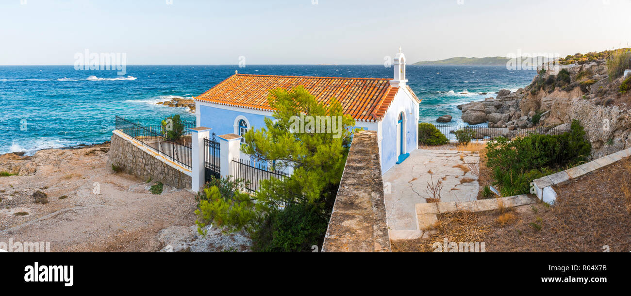 Kirche auf Spetses, Saronische Inseln, Region Attika, Ägäis, griechische Inseln, Griechenland, Europa Stockfoto