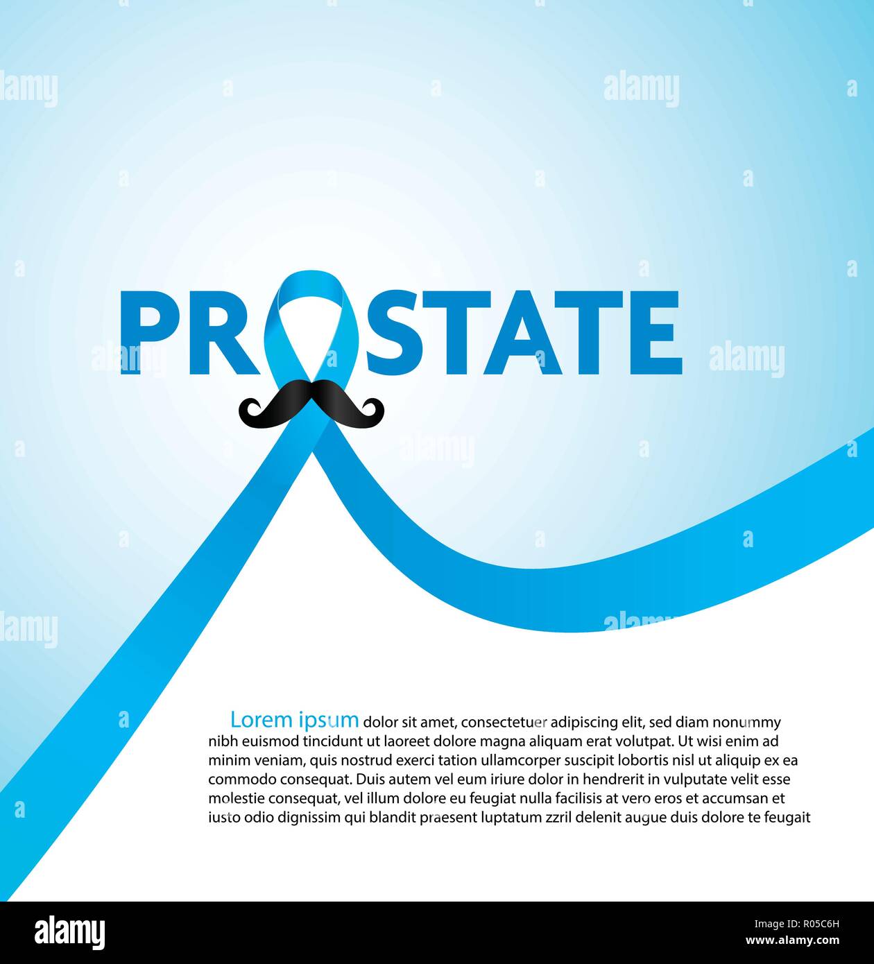 Plakat für Männer Gesundheit Prostatakrebs ßtsein Monat Stock Vektor