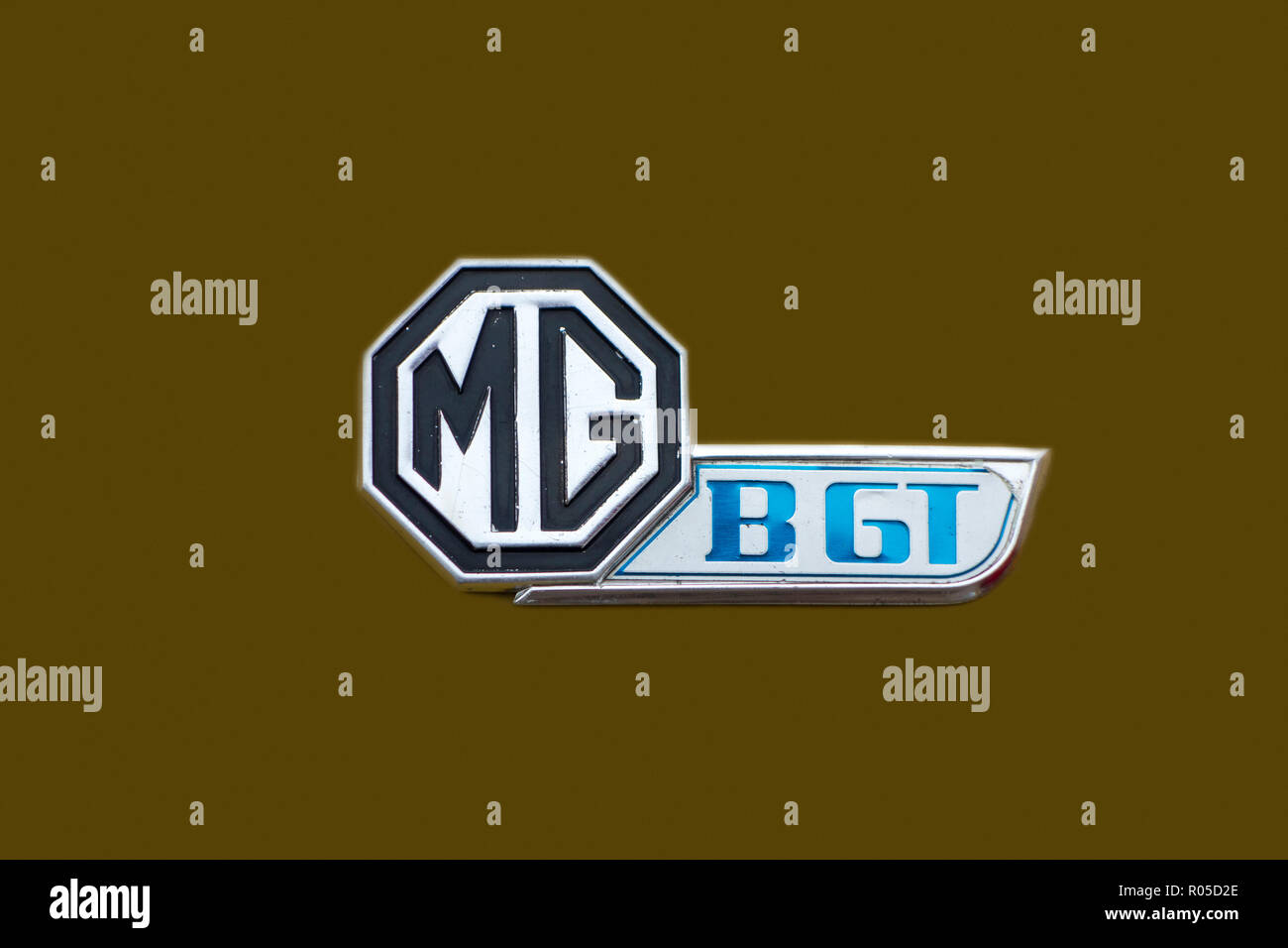 1974 MGB GT Logo/Kofferraum Abzeichen Stockfoto