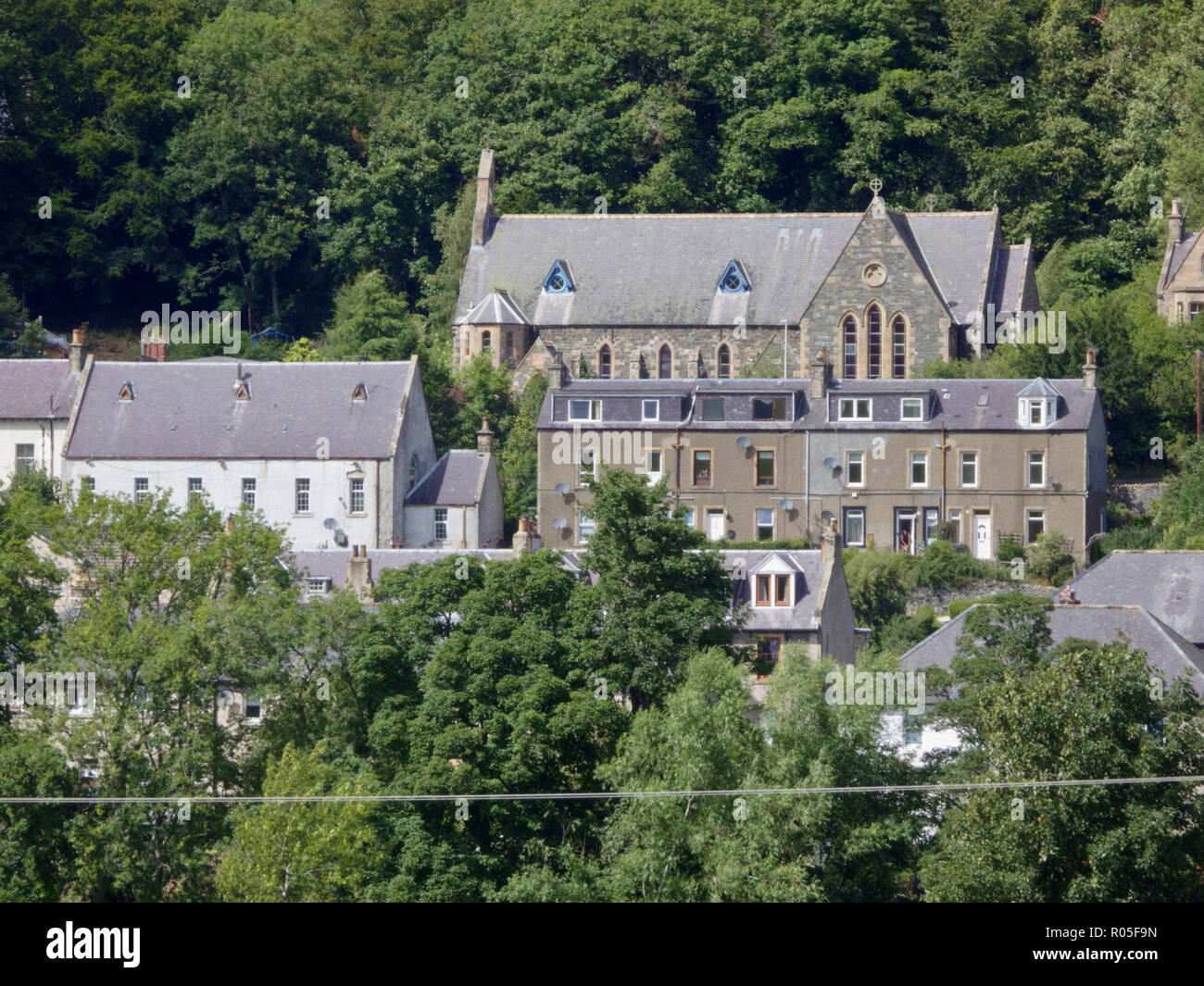Innerleithen, Tweed Valley, Grenzen, Schottland, UK im August Stockfoto