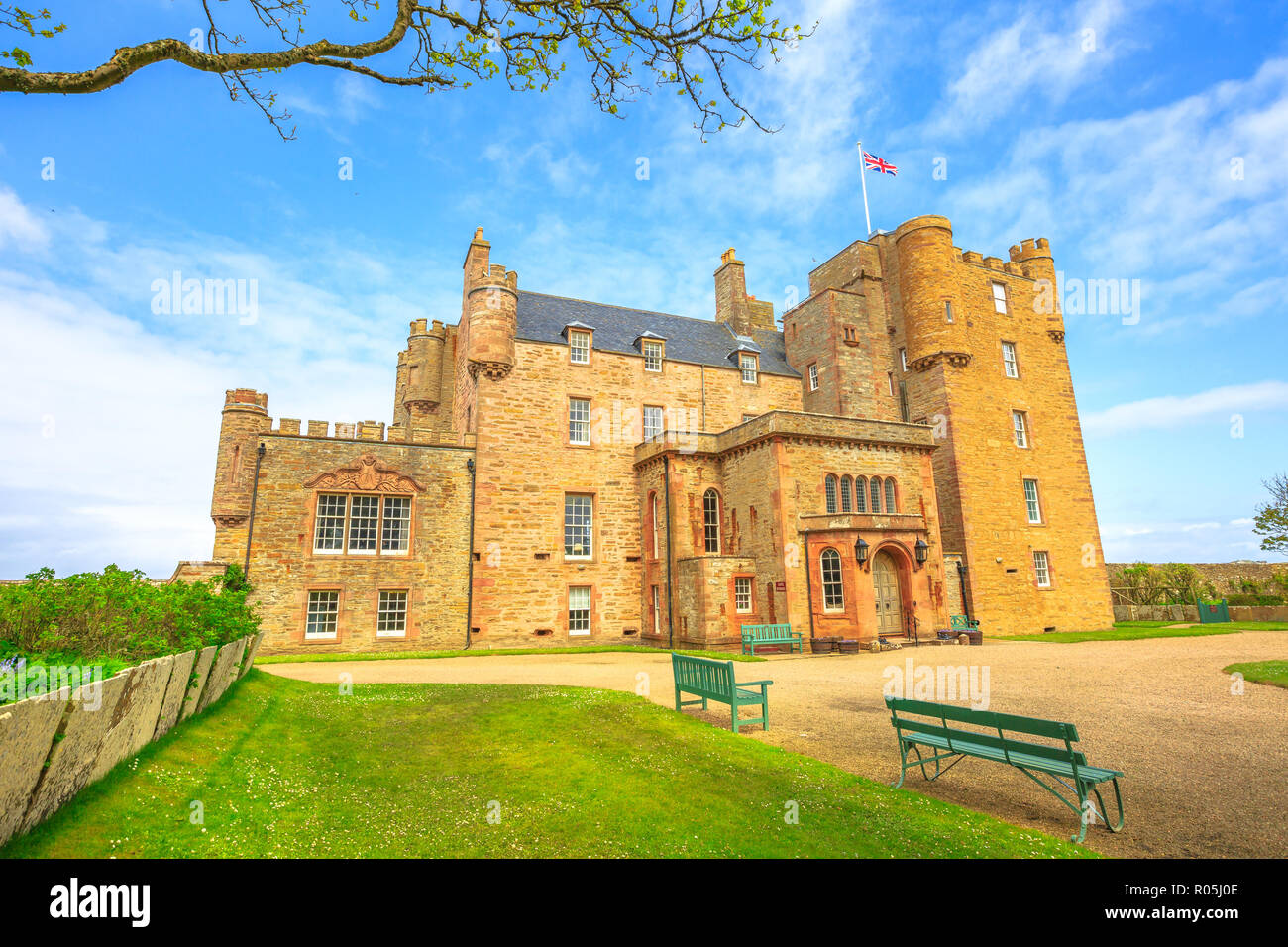Schloss von Mey der Highlands in Schottland, Vereinigtes Königreich. Stockfoto