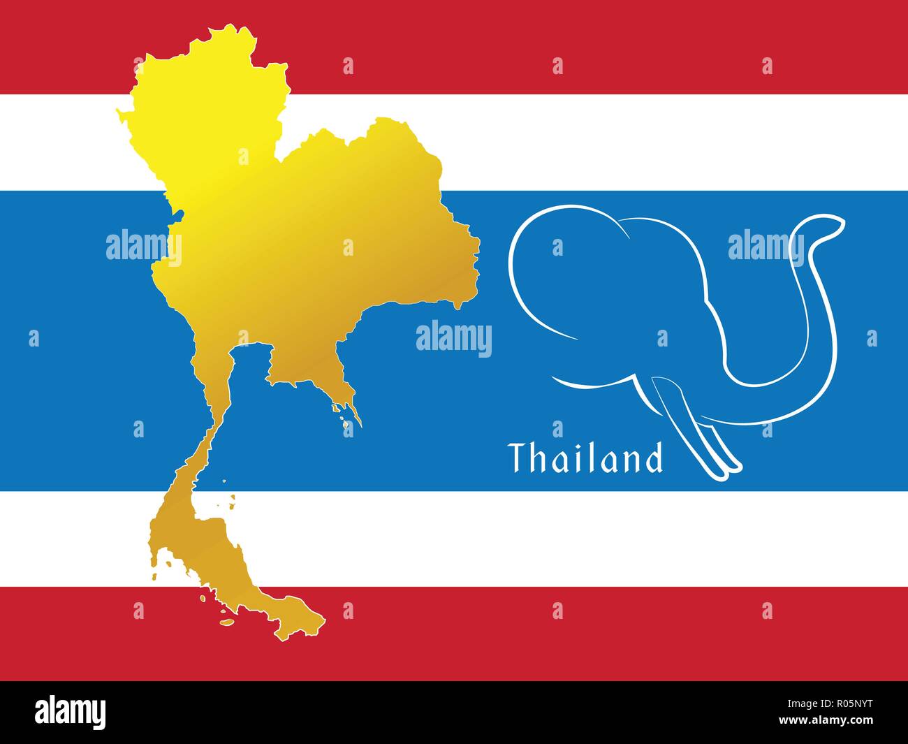 Karte von Thailand Karte Papier 3D-natürliche, Vektor, Abbildung Stock Vektor