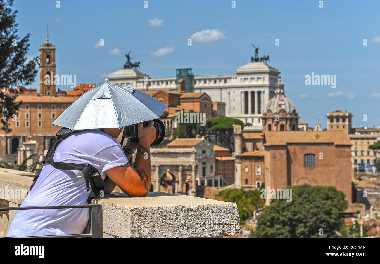 Aufnahmen des römischen Forums. Rom, Italien Stockfoto