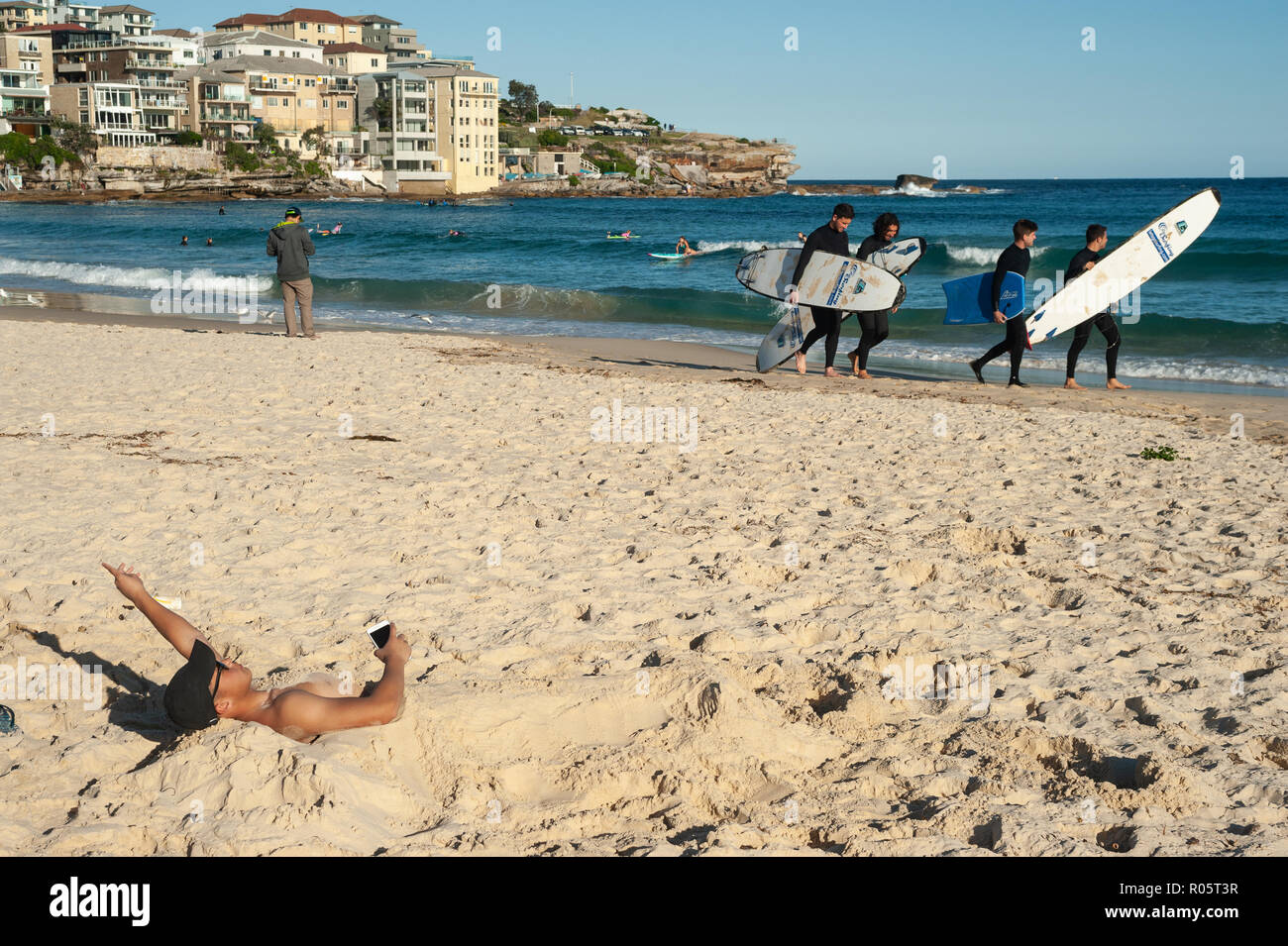 Sydney, Australien, Menschen am Bondi Beach Stockfoto