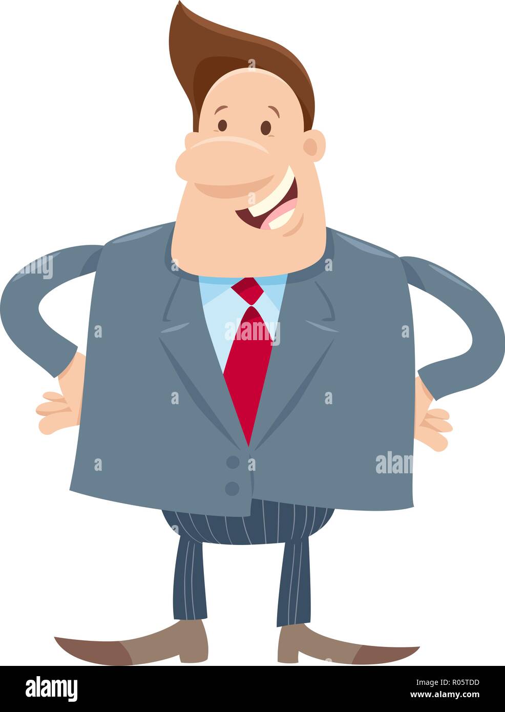 Cartoon Illustration der lustige Mann oder Geschäftsmann Charakter Stock Vektor