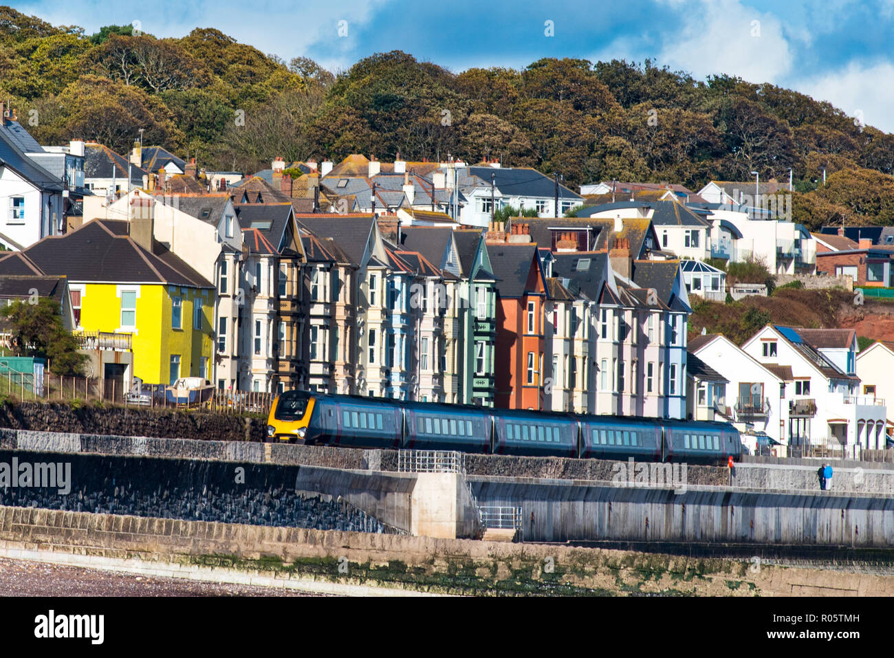 Arriva, Großbritannien, Britische, Küste, Küste, Langlauf, Langlauf, Dawlish, Devon, England, Englisch, Wanderweg, Tolle, Pfad, Bahn, Eisenbahn, Railwa Stockfoto