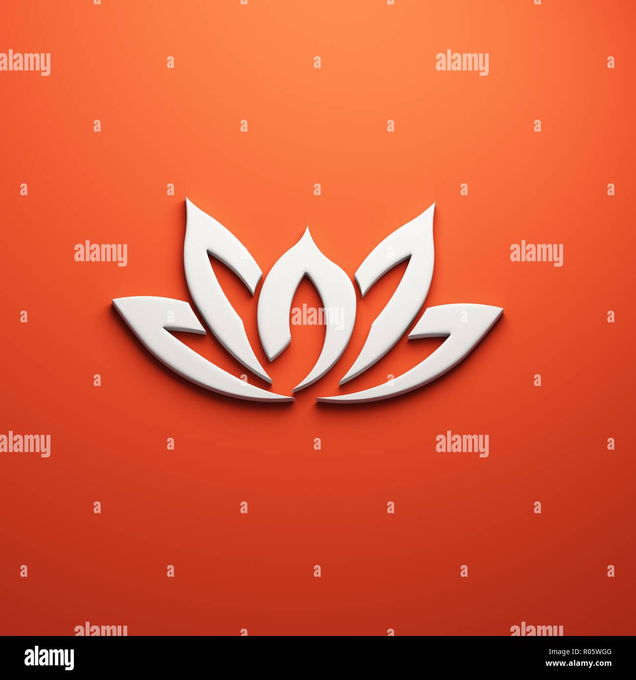 Lotus Flower, 3D-Rendering illustration Stockfoto
