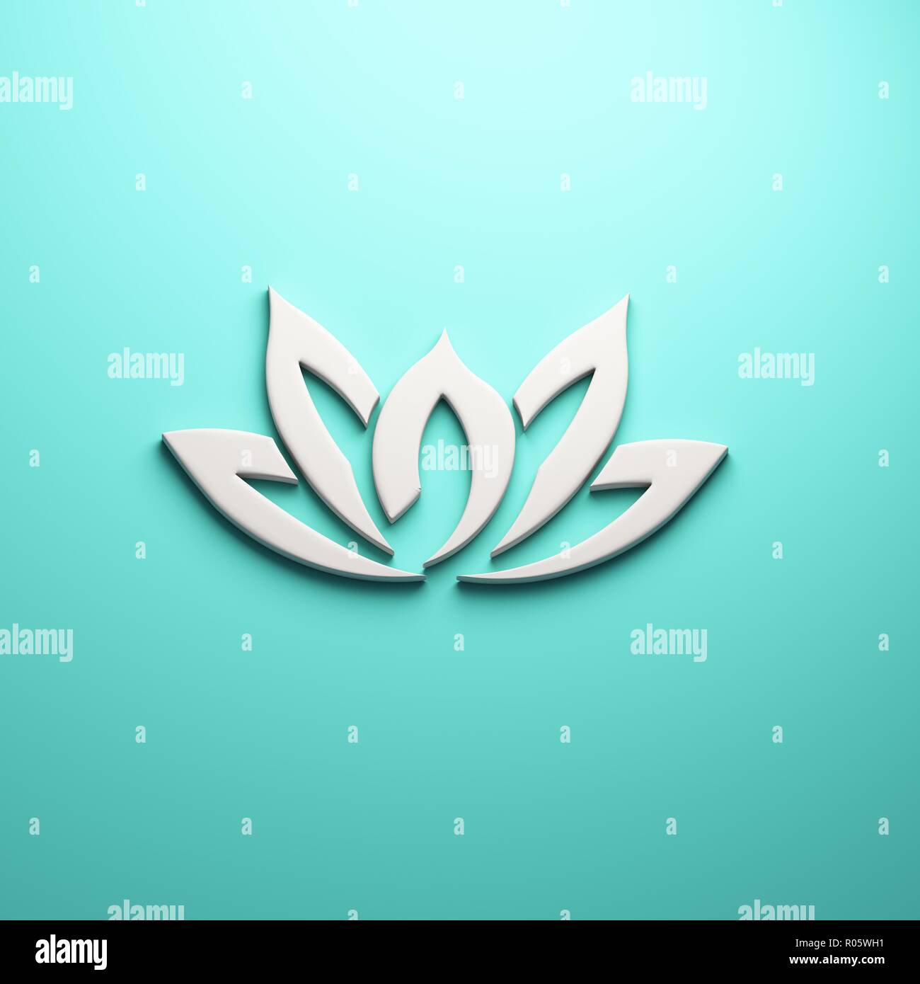 Lotus Flower, 3D-Rendering illustration Stockfoto