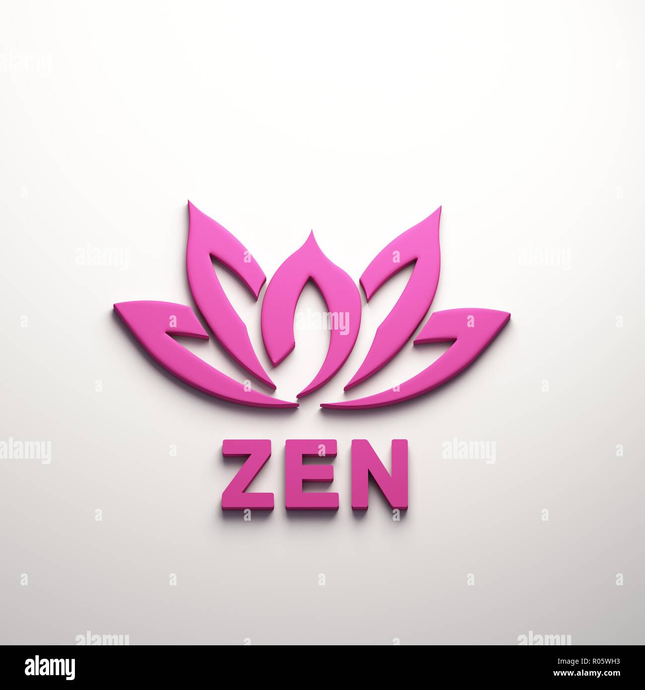 Lotus Flower, 3D-Rendering illustration Stockfoto