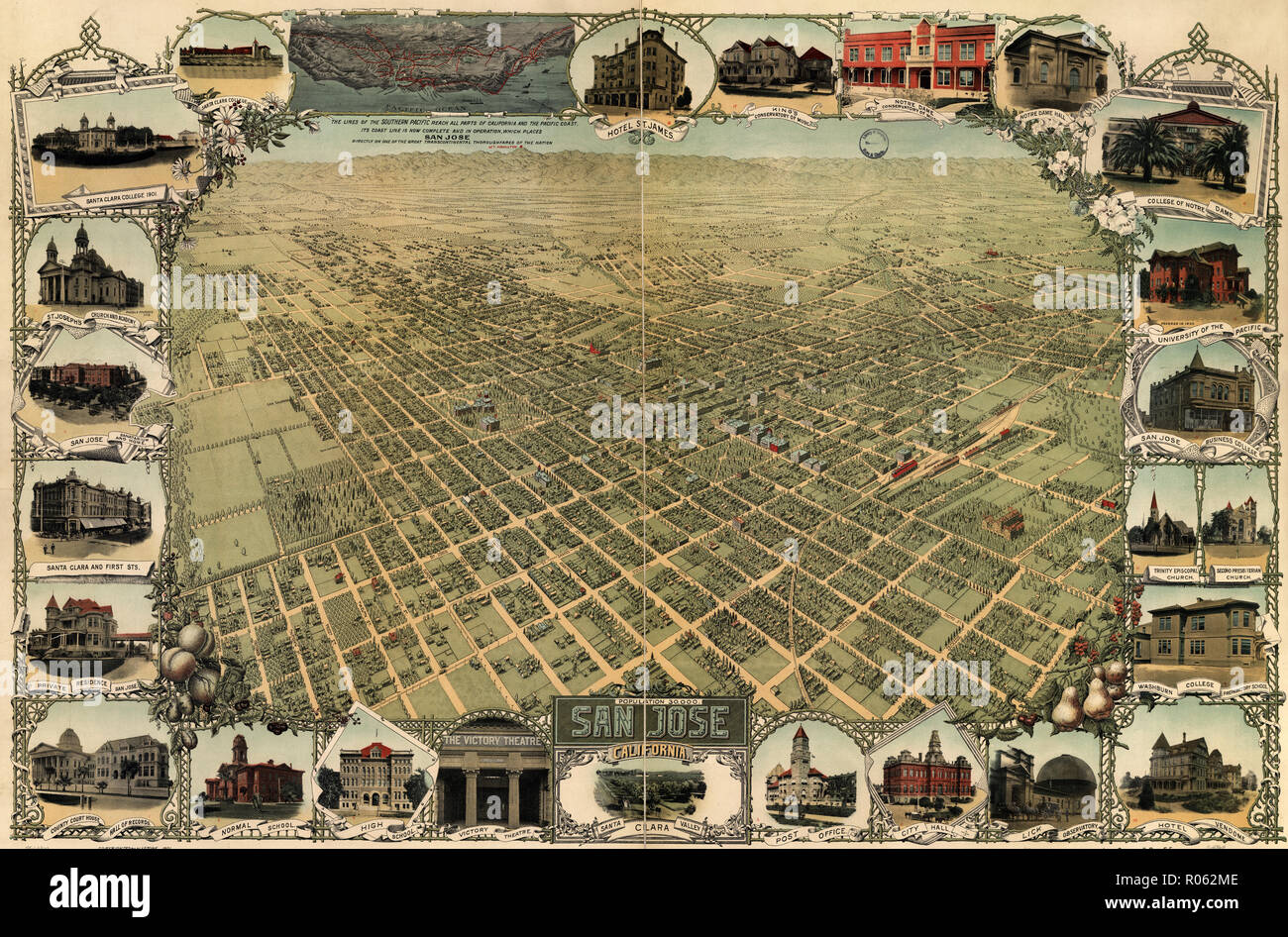 San Jose, Kalifornien, ca. 1901 Stockfoto