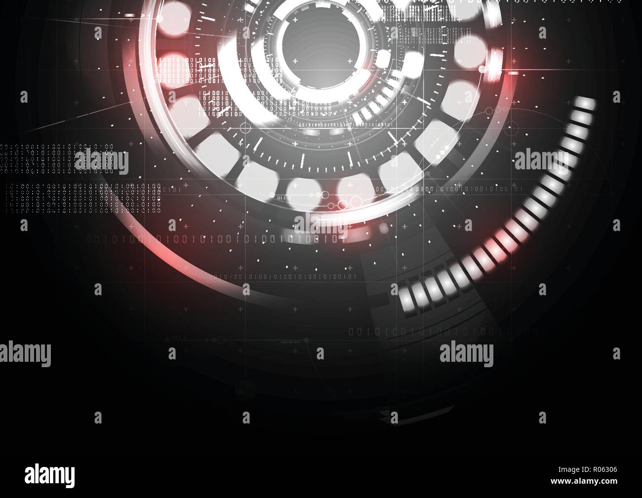 Technologische abstrakt rot Licht digitale Schnittstelle Hintergrund vektor design Stock Vektor