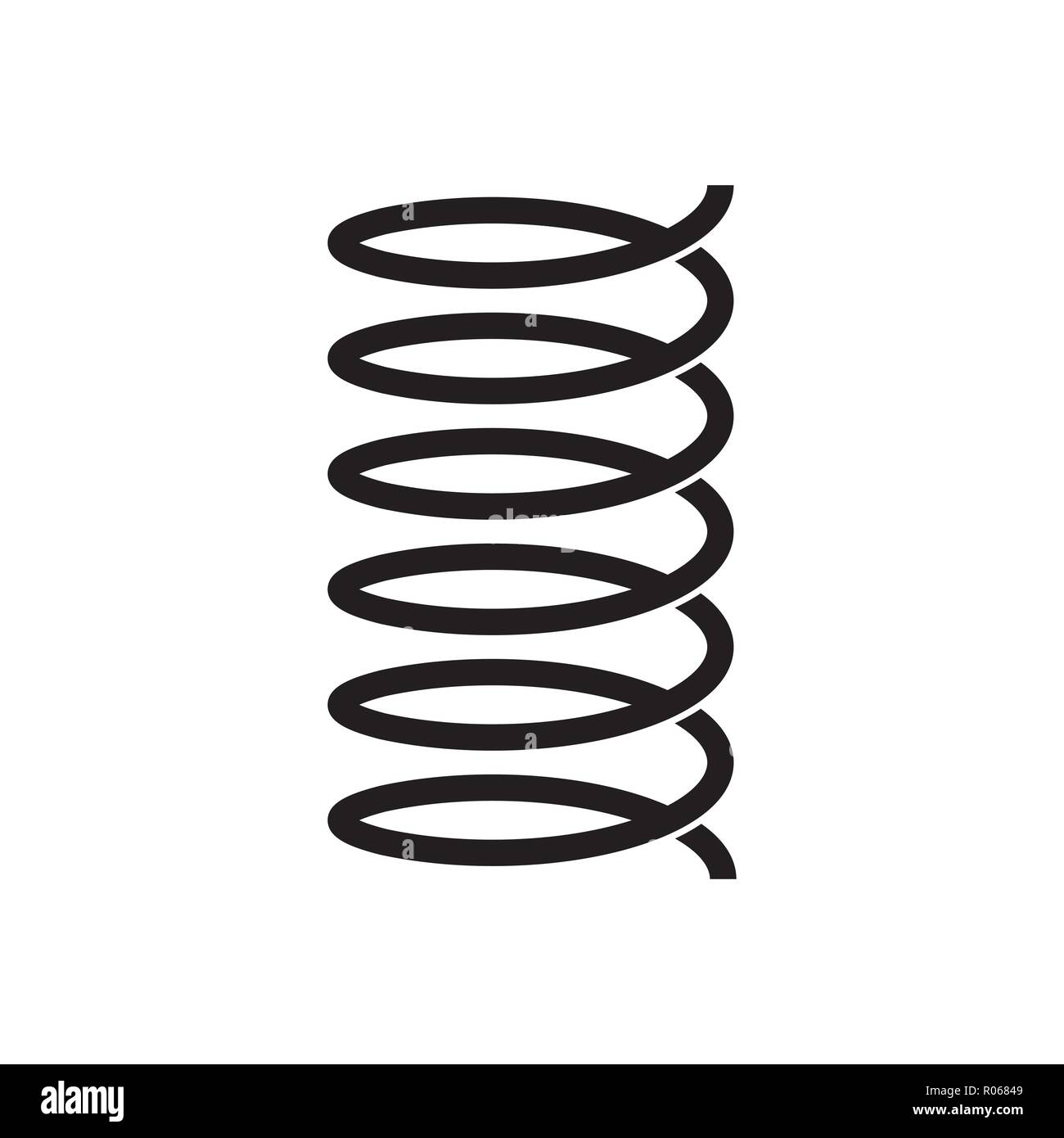 Spiralfeder Vektor icon. flexible Symbol Alamy