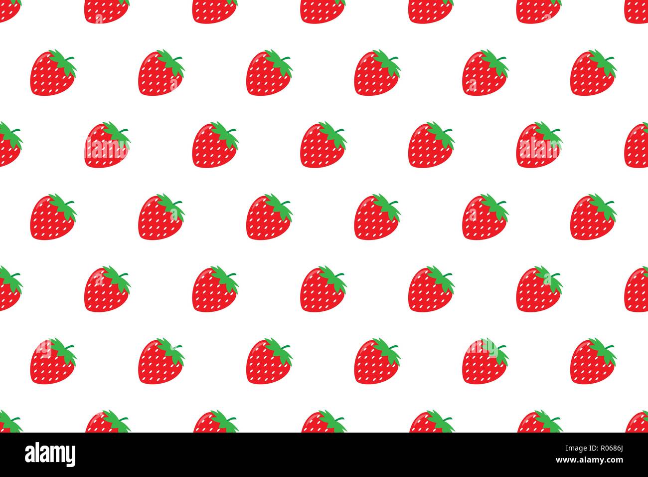 Erdbeere nahtlose Muster. Vector Illustration Stock Vektor