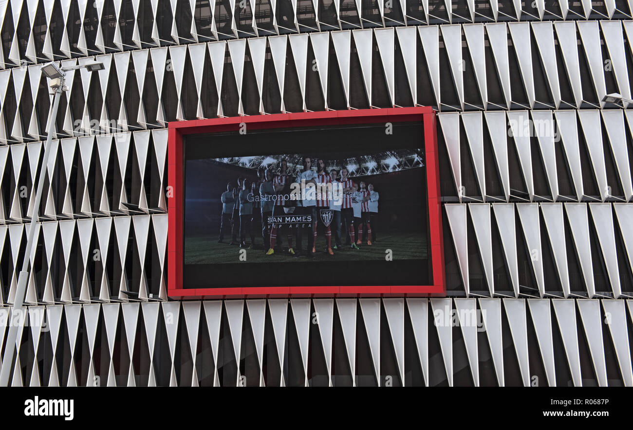 Fassade des Mames Stadion in Bilbao, Baskenland, Spanien. Stockfoto