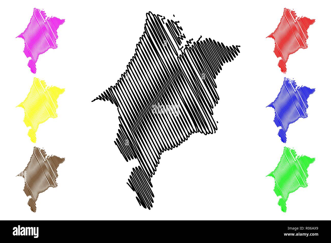 Maranhao (Region Brasiliens, Föderierte Zustand, Föderative Republik Brasilien) Karte Vektor-illustration, kritzeln Skizze Maranhao Karte Stock Vektor