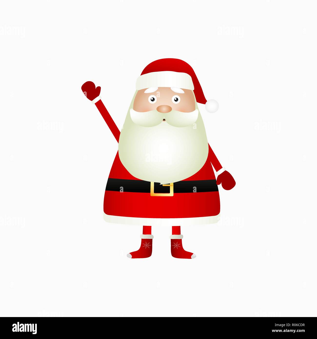 Santa Claus auf einem weißen Hintergrund Stock Vektor
