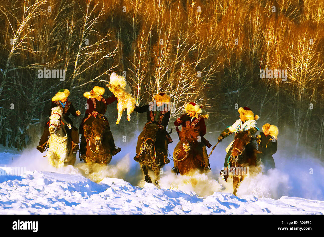 Xinjiang DiaoYang Spiel Stockfoto