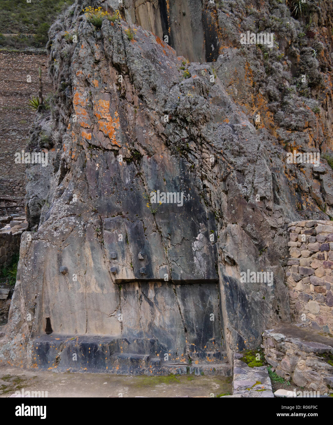 Panoramablick nach Ollantaytambo archäologische Stätte in der Provinz Cuzco, Peru Stockfoto