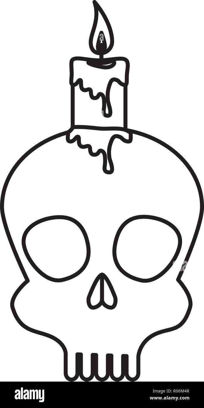 Maske des Santa Tod mit Kerze Vector Illustration Design Stock Vektor