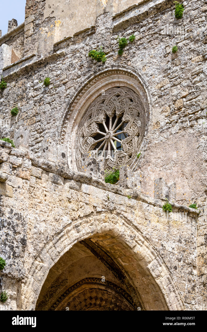 Erice Turm der Kathedrale, Erice, Sizilien Stockfoto