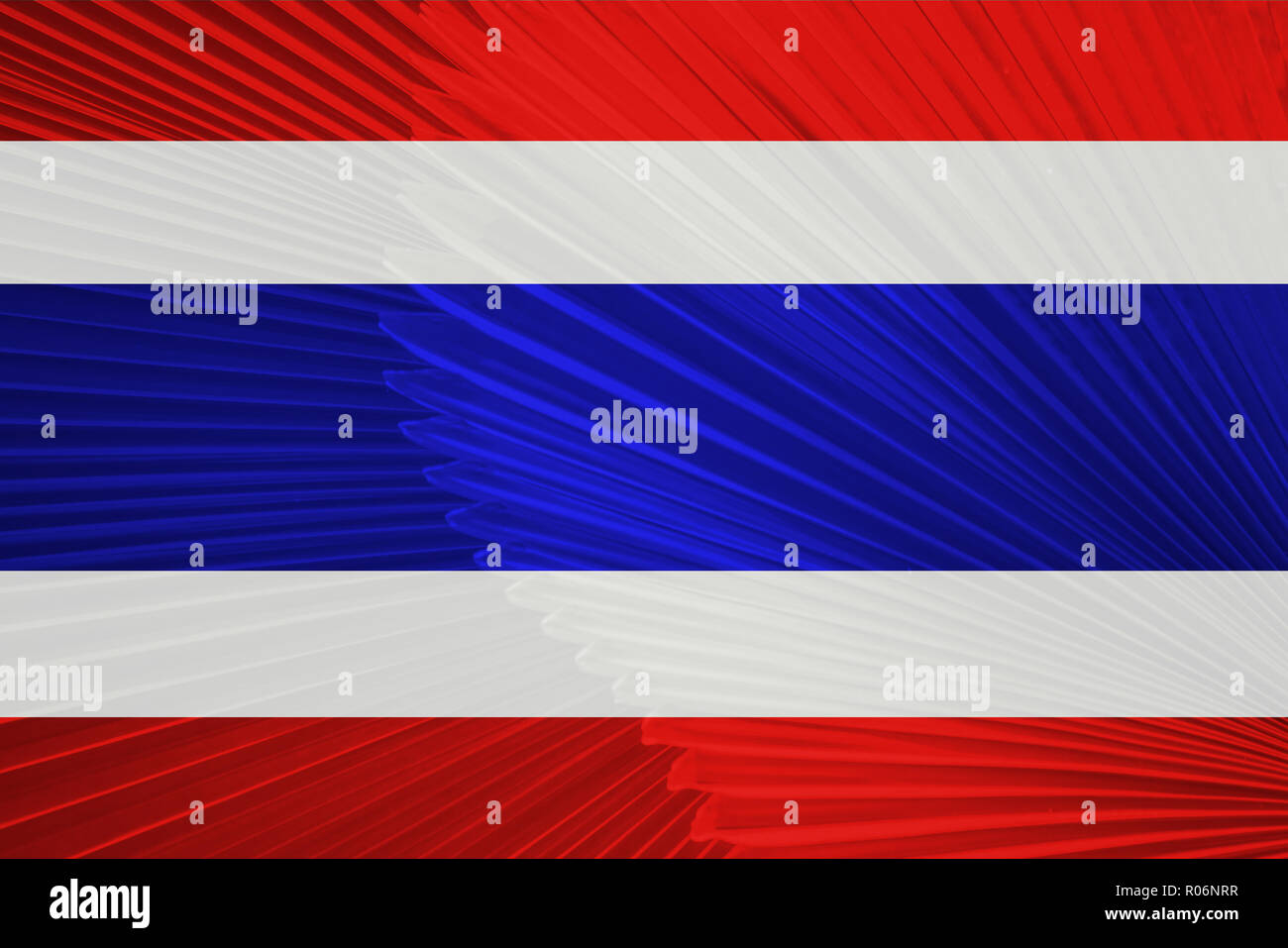 Flagge Thailand in minimalistischem Design und hohe Qualität Stockfoto