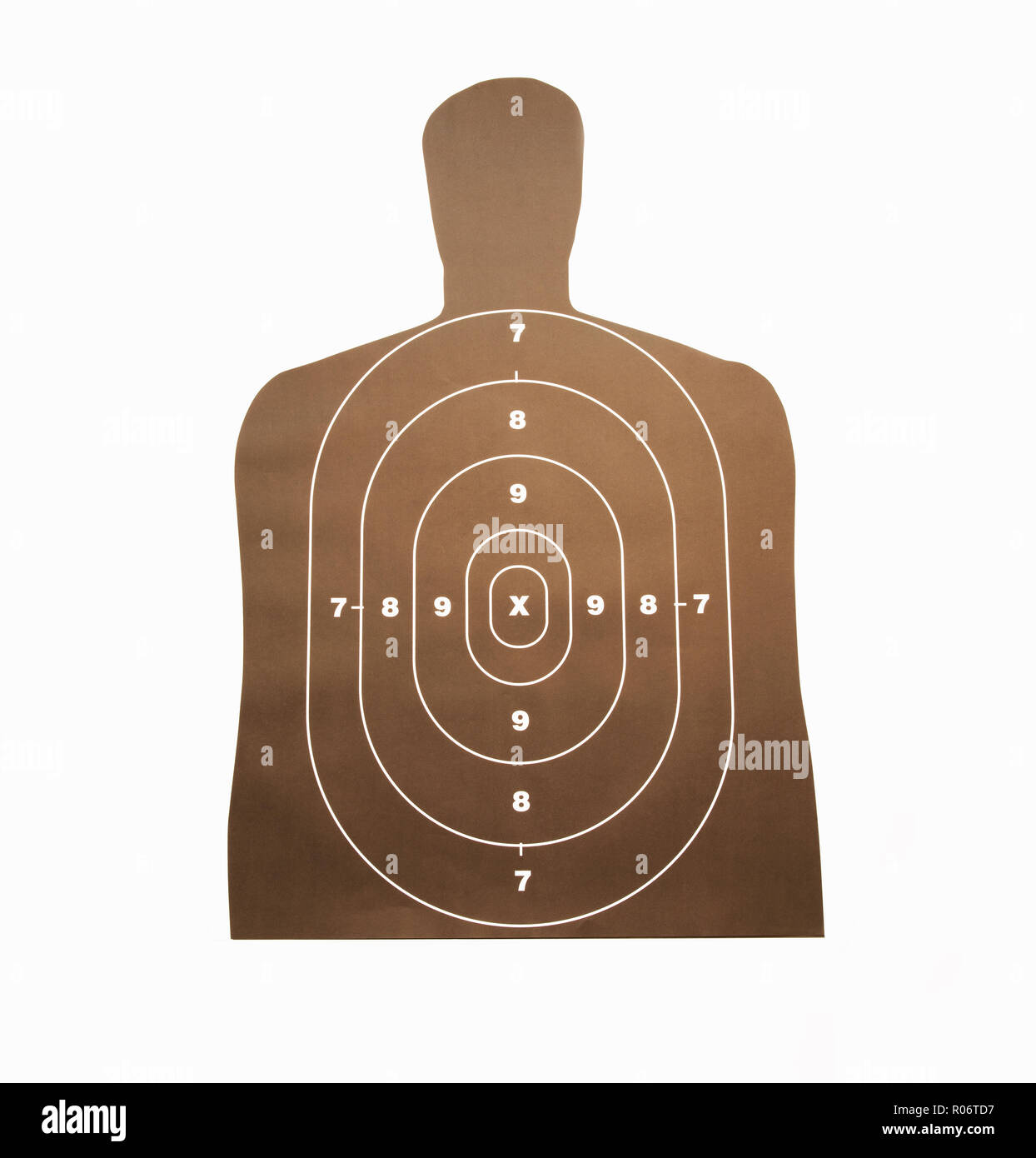 Menschliche Silhouette zu Gun Shooting Range Stockfoto