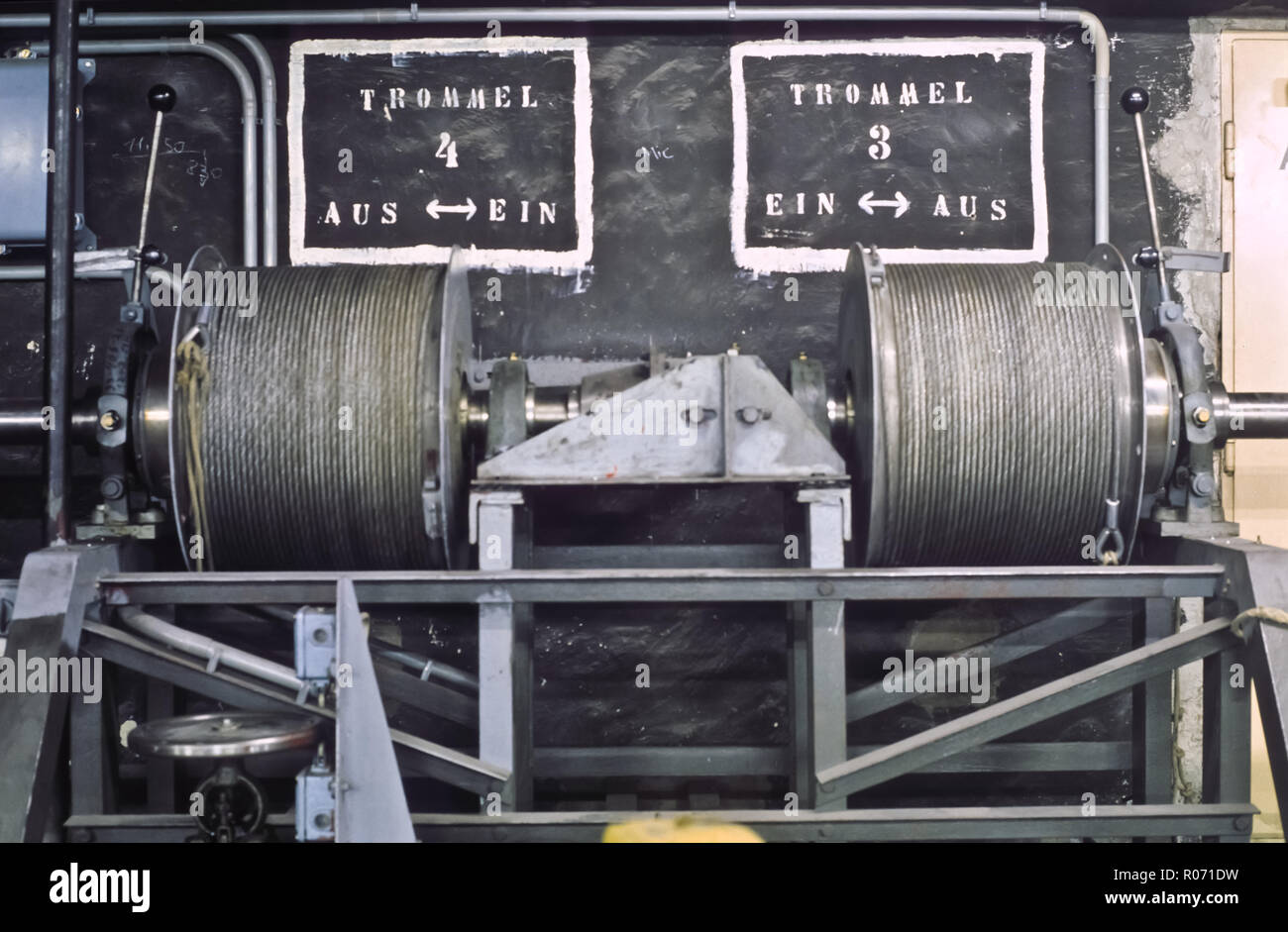 Wien, Ringstraße, Hinter den Kulissen der Wiener Staatsoper, Bühnentechnik, Schnürboden - Wien, Ringstraße, Staatsoper, hinter den Kulissen Stockfoto