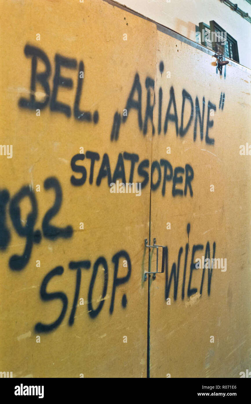 Wien, Ringstraße, Hinter den Kulissen der Wiener Staatsoper - Wien, Ringstraße, Staatsoper, hinter den Kulissen Stockfoto