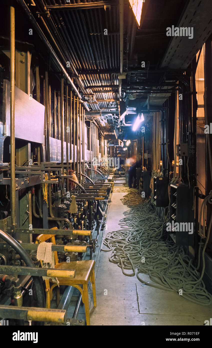 Wien, Ringstraße, Hinter den Kulissen der Wiener Staatsoper, Bühnentechnik - Wien, Ringstraße, Staatsoper, hinter den Kulissen Stockfoto