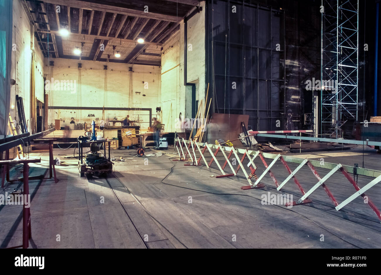 Wien, Ringstraße, Hinter den Kulissen der Wiener Staatsoper, Bühnentechnik - Wien, Ringstraße, Staatsoper, hinter den Kulissen Stockfoto