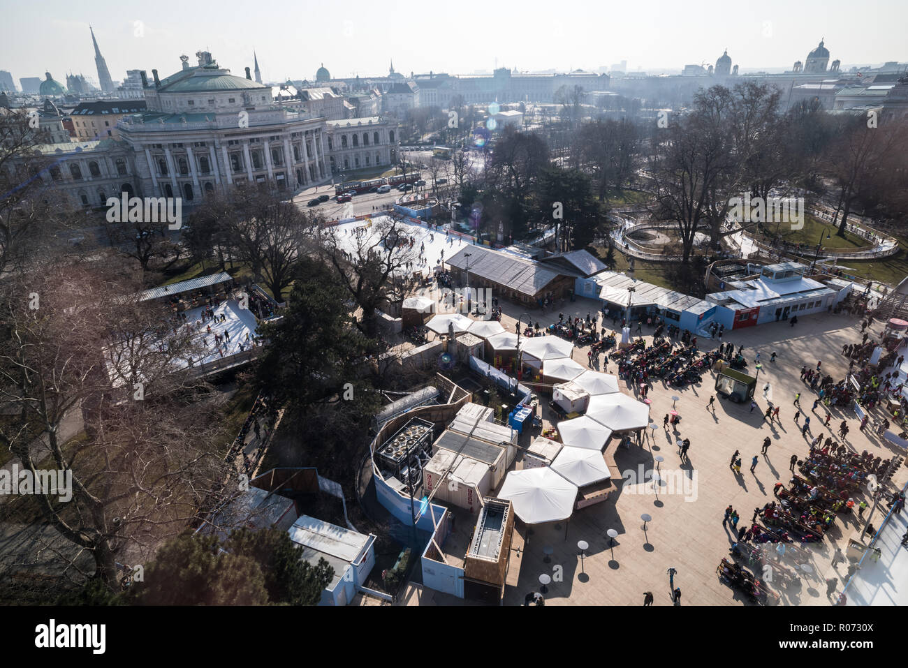 Wien, Rathaus, Eistraum - Wien, Rathaus, Eistraum, Eisbahn Stockfoto