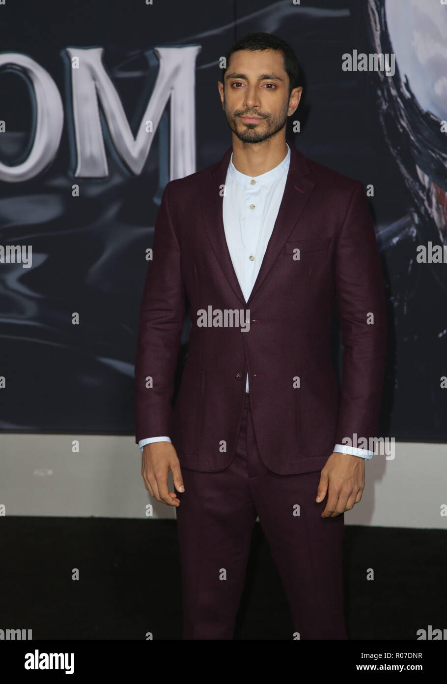 Prominente teilnehmen. Weltpremiere von "Venom" im Regency Dorf Theater. Mit: Riz Ahmed Wo: Westwood, Kalifornien, Vereinigte Staaten, wenn: 01 Okt 2018 Credit: Brian/WENN.com Stockfoto