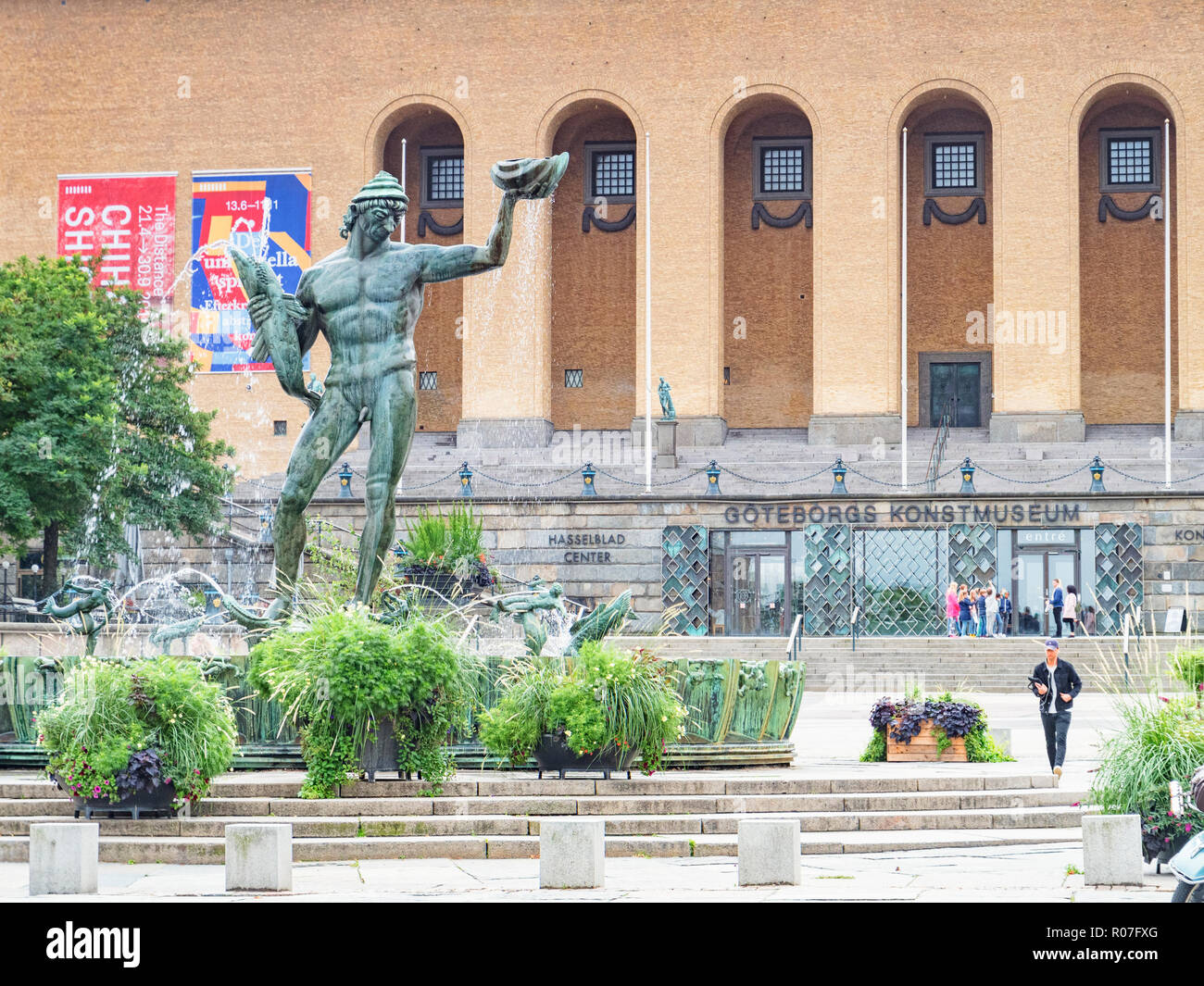 14. September 2018: Göteborg, Schweden - Statue von Poseidon ...