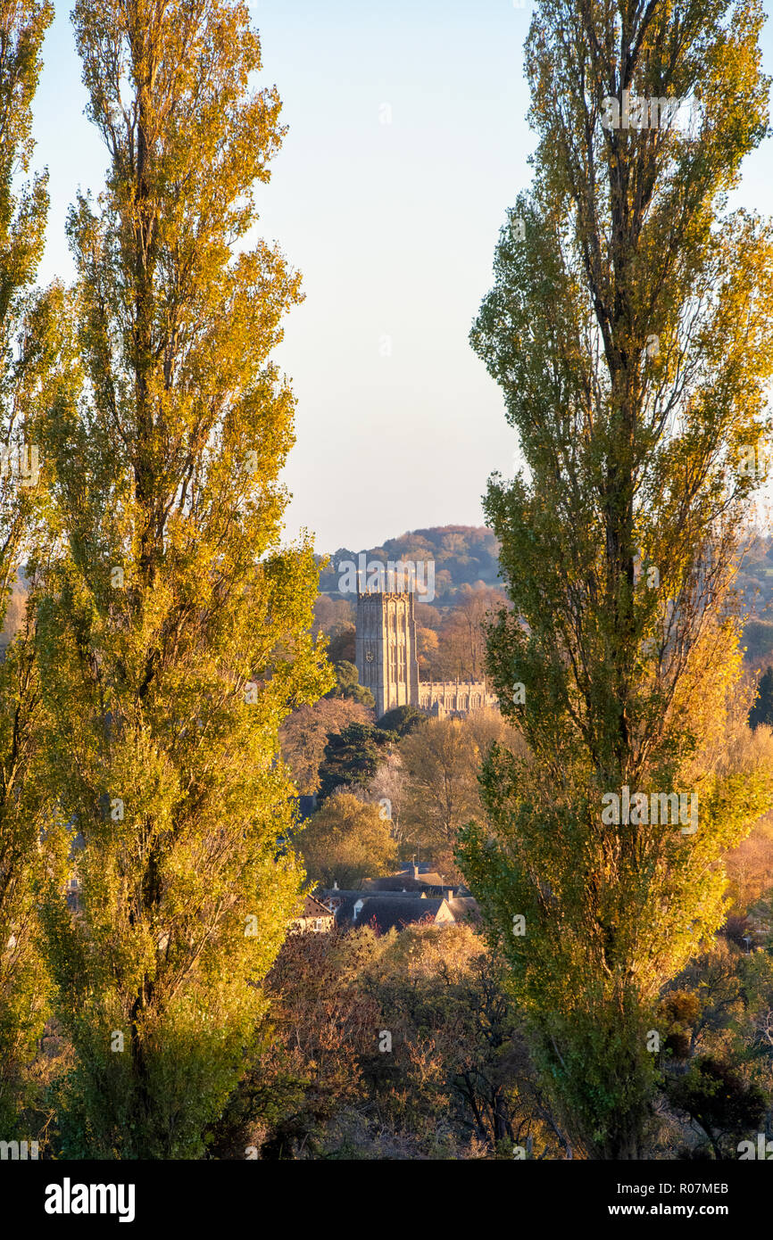 Chipping Campden im Herbst bei Sonnenaufgang. Chipping Campden, Gloucestershire, Cotswolds, England Stockfoto