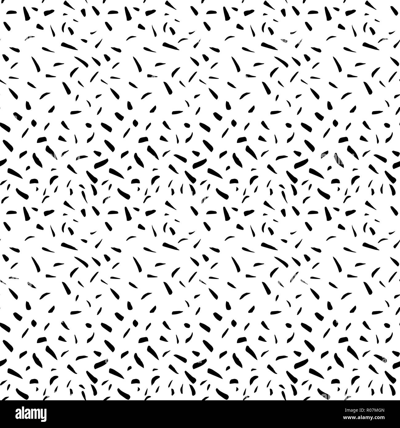 Schwarz abstrakte Textur mit Strichen oder Tinte blobs. Farbe Zecken Hand gezeichnet Hintergrund. Bleistift, Kugelschreiber, Marker ink Muster. Einfache Winkel geometrische Formen. Plakat oder Wallpaper Design. Vector Illustration Stock Vektor