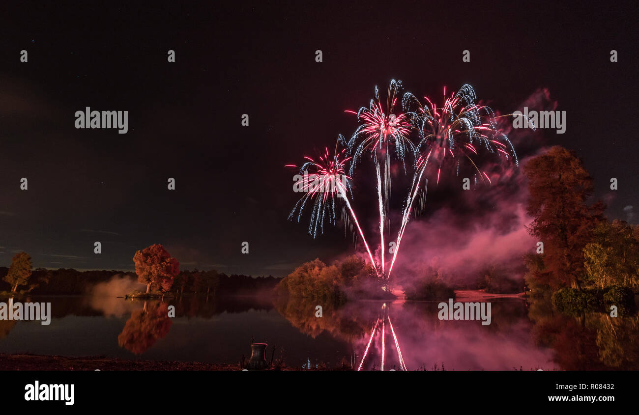 Hawley See Feuerwerk Stockfoto