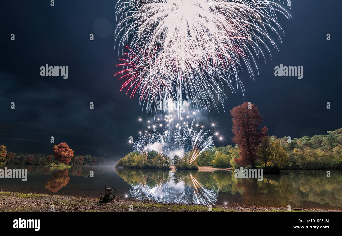 Hawley See Feuerwerk Stockfoto