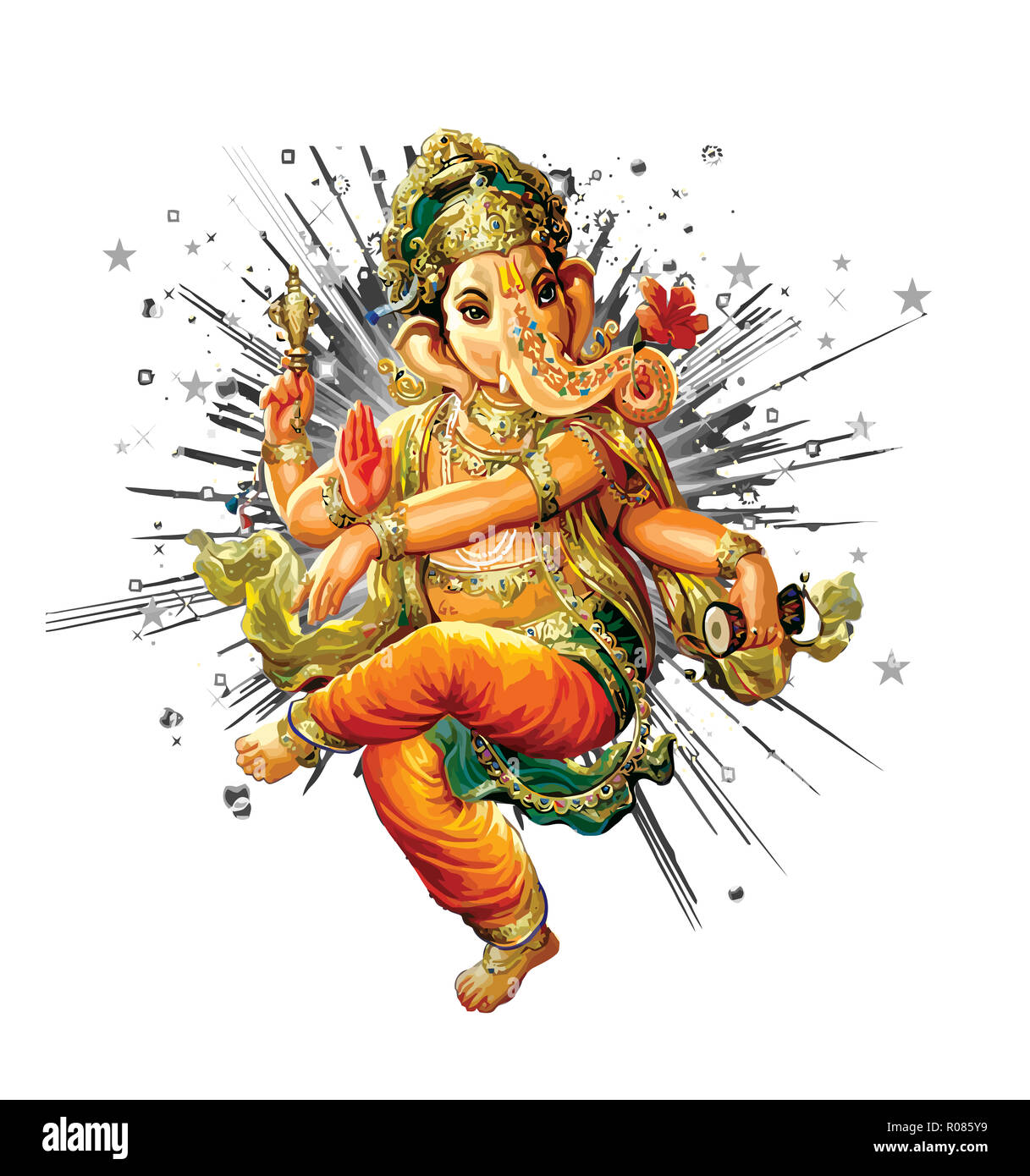 Ganesha Hindu Elefant Herrn Glauben Mythologie Segne Gott Abbildung Asien Stockfotografie Alamy