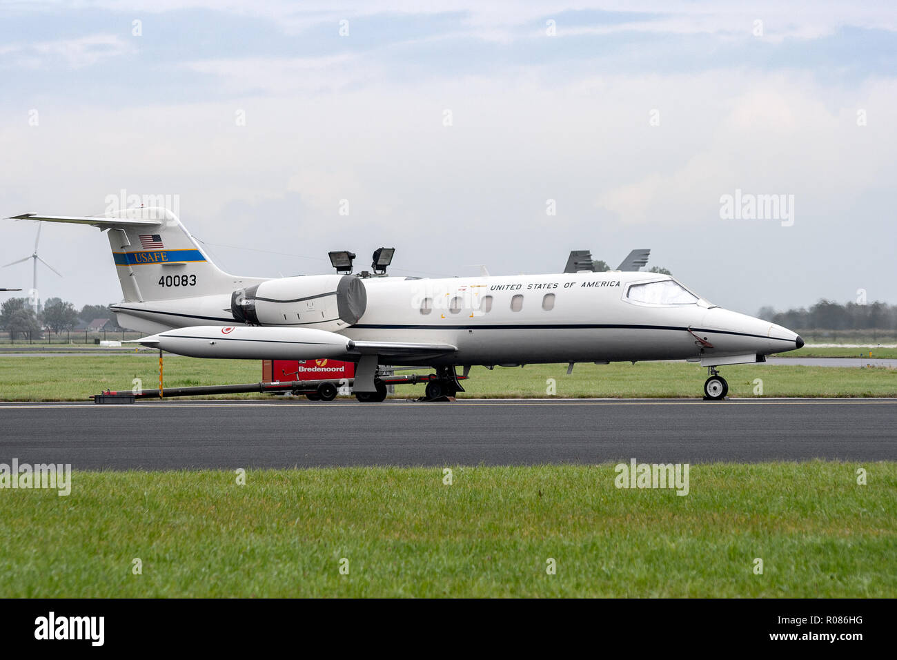 LEEUWARDEN, Niederlande - 17.September 2011: Ramstein der United States Air Force Learjet 35 (C-21 A) VIP-Flugzeug von 76Th Airlift Squadron auf der Stockfoto