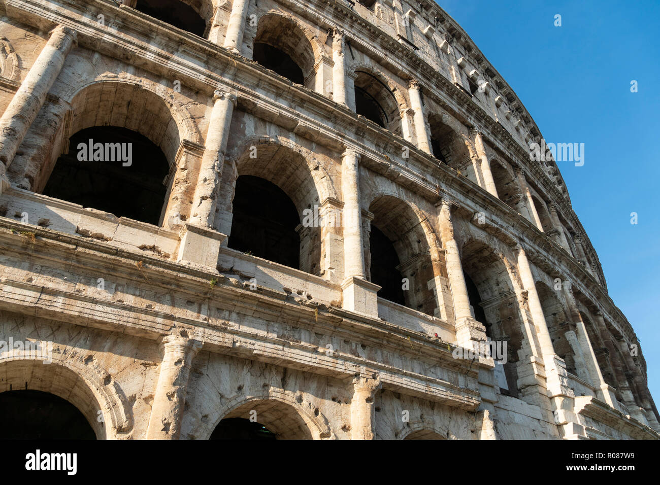 Am frühen Morgen Licht auf das Kolosseum, Rom, Italien. Stockfoto