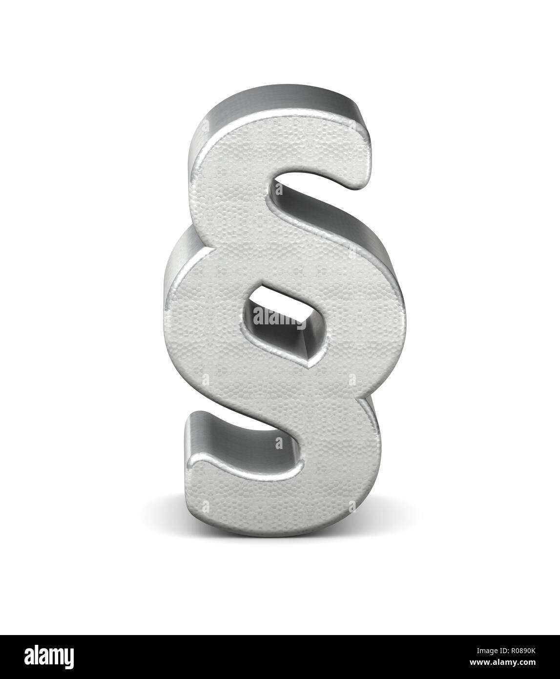 Symbol Absatz Silber Struktur 3D-Rendering Stockfoto