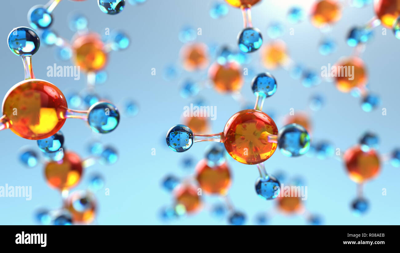 Abstrakte transparente Moleküle Stockfoto