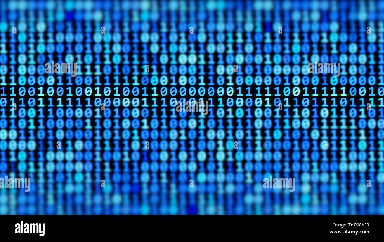 Der binäre Code stream, abstrakten Hintergrund Stockfoto