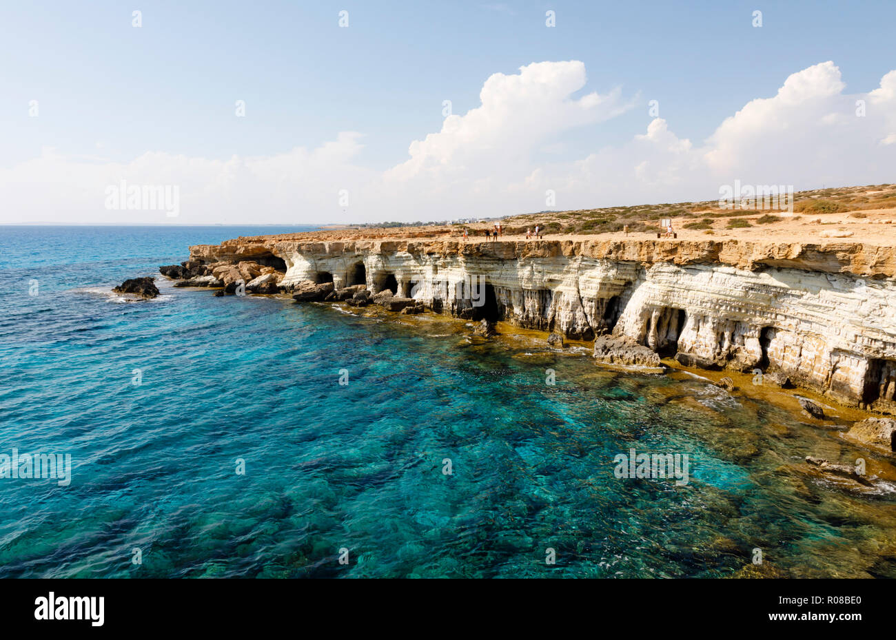 Seacaves am Kap Greco, Zypern Oktober 2018 Stockfoto