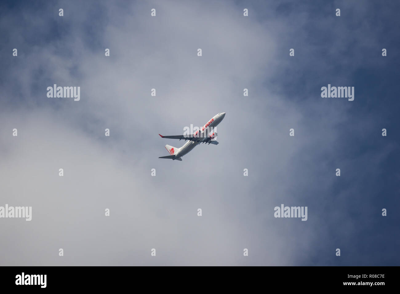 Chiangmai, Thailand - 30. Oktober 2018: HS-LUW Boeing 737-800 der Thai lionair Airline. Von Chiangmai Flughafen in Bangkok. Stockfoto